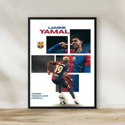 lamine Yamal 2 Frame – football wall art | برواز لامين يامال 2