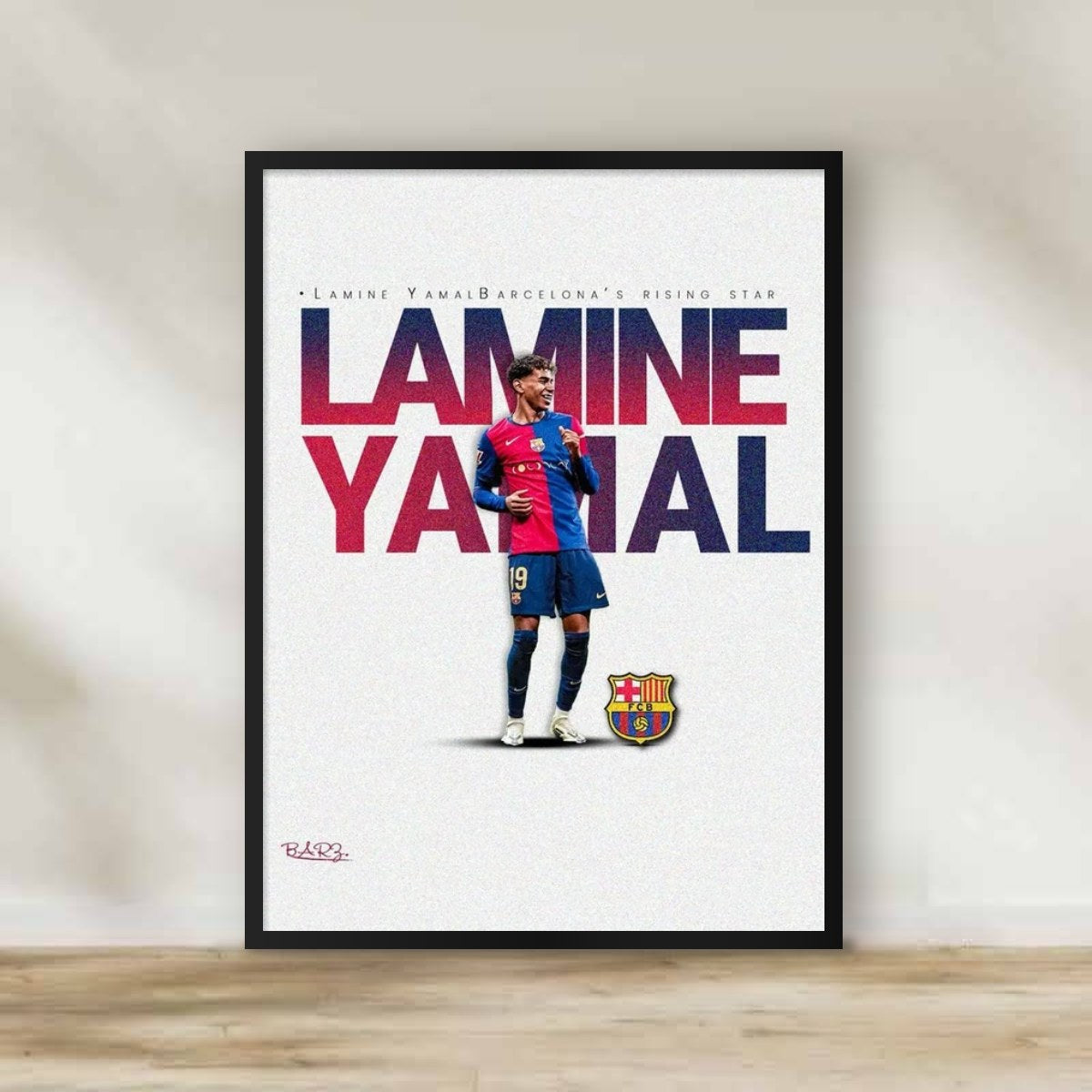 lamine Yamal 4 Frame – football wall art | برواز لامين يامال 4