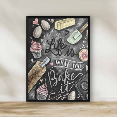 Life is What You Bake it Frame – kitchen wall art | برواز "Life is What You Bake it"