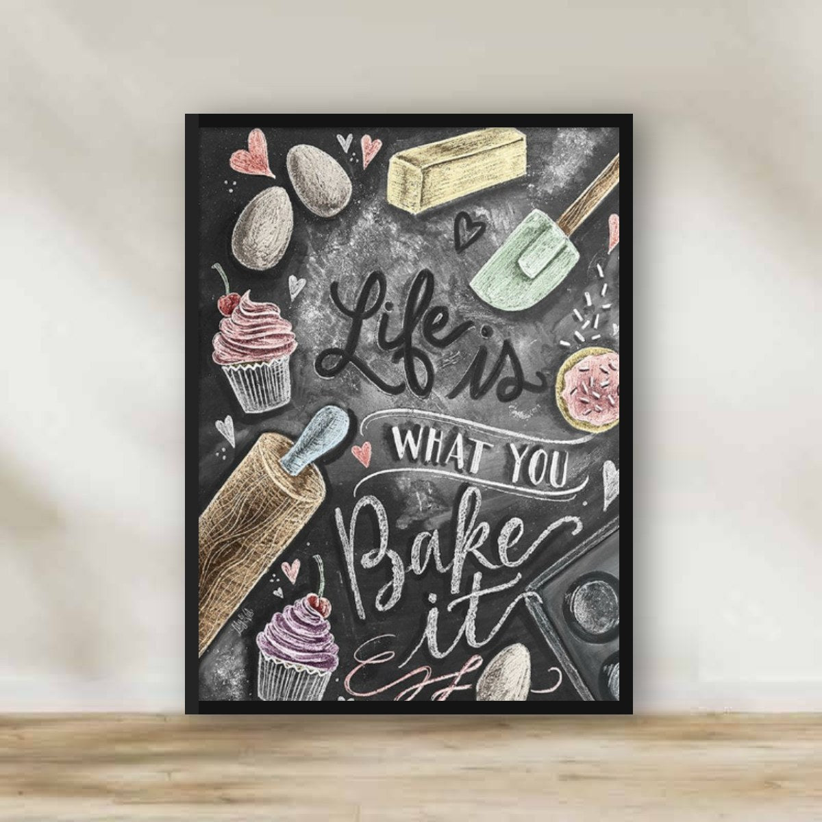 Life is What You Bake It Kitchen Frame 2.0 – kitchen wall art | برواز "Life is What You Bake it" - مجموعة المطبخ