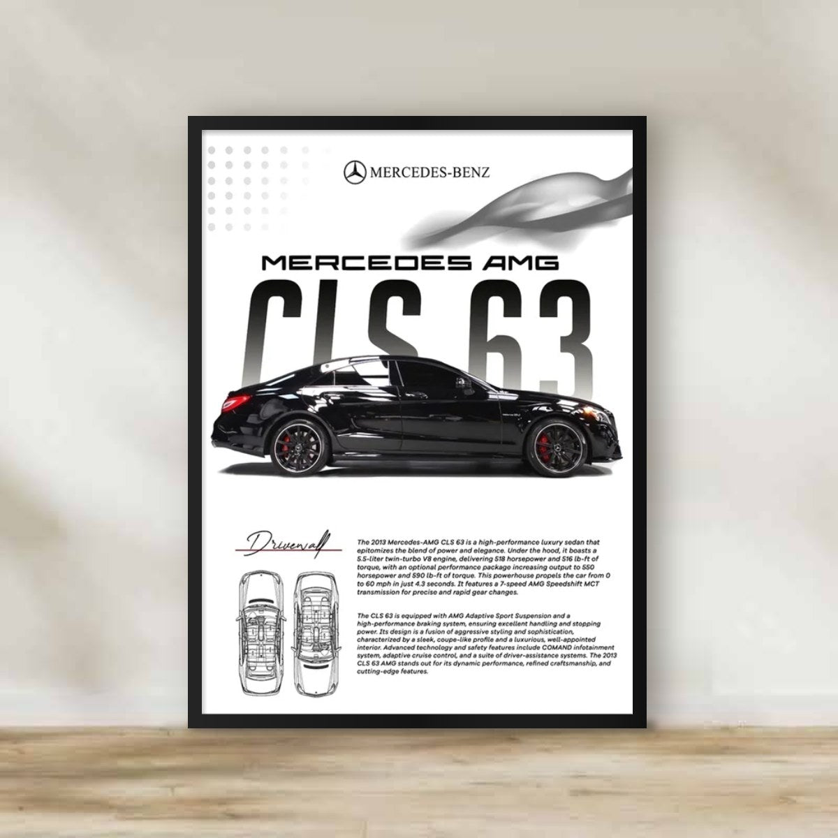 Mercedes Frame 2 – car wall art | برواز مرسيدس 2