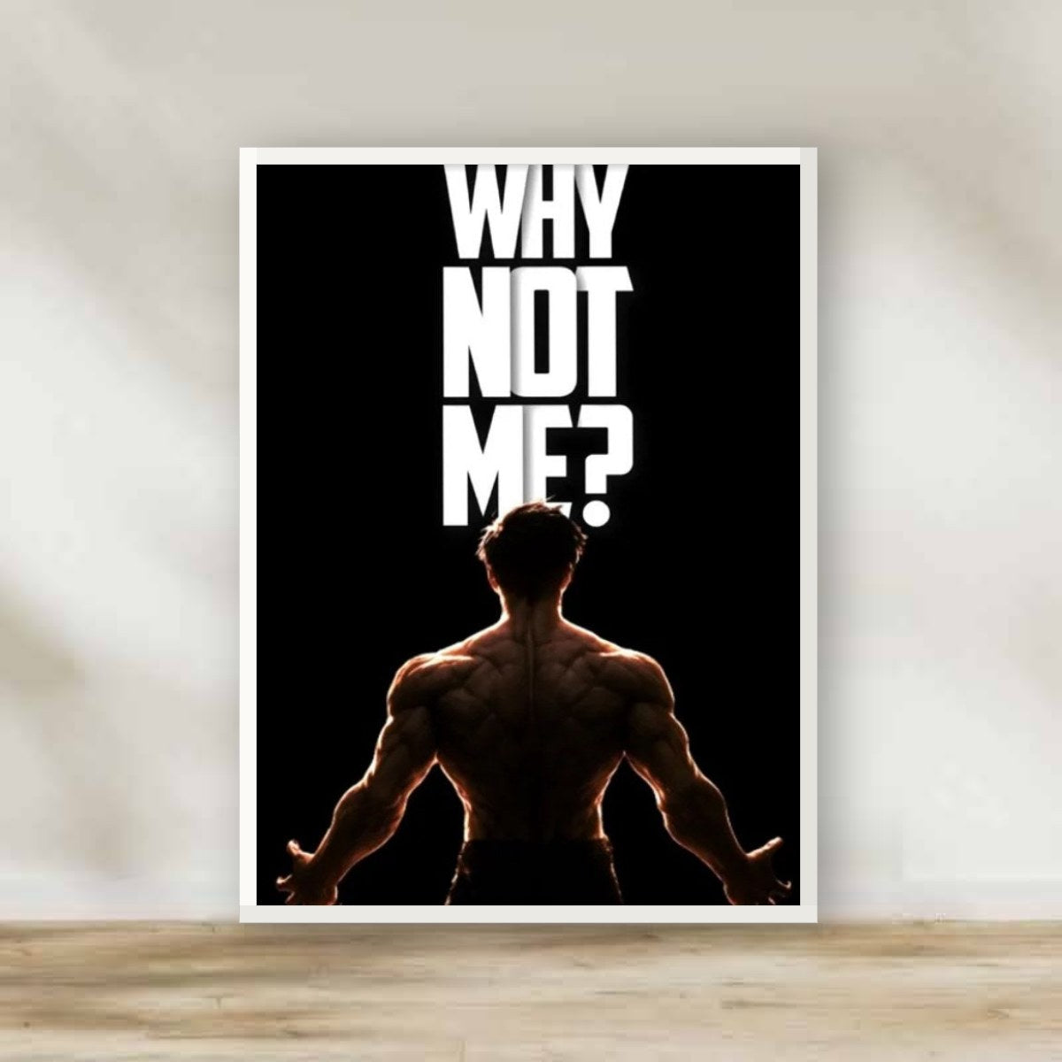 Motivation 10 White Frame – motivational quote wall art | برواز أبيض تحفيزي 10