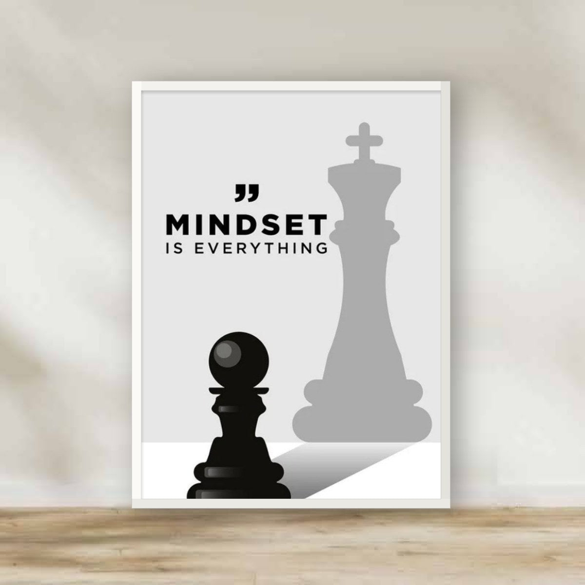 Motivation 2 White Frame – motivational quote wall art | برواز أبيض تحفيزي 2