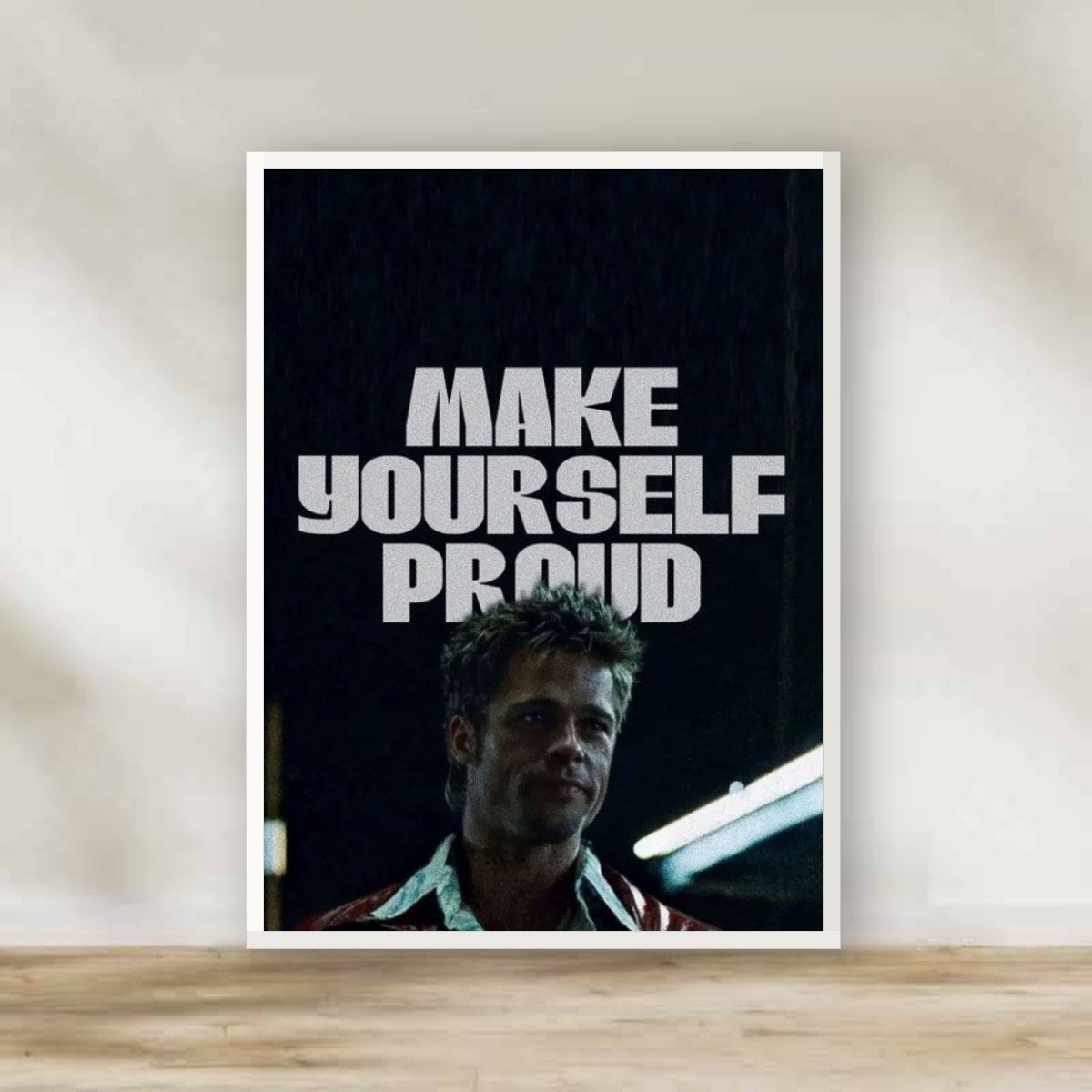 Motivation 21 White Frame – motivational quote wall art | برواز أبيض تحفيزي 21