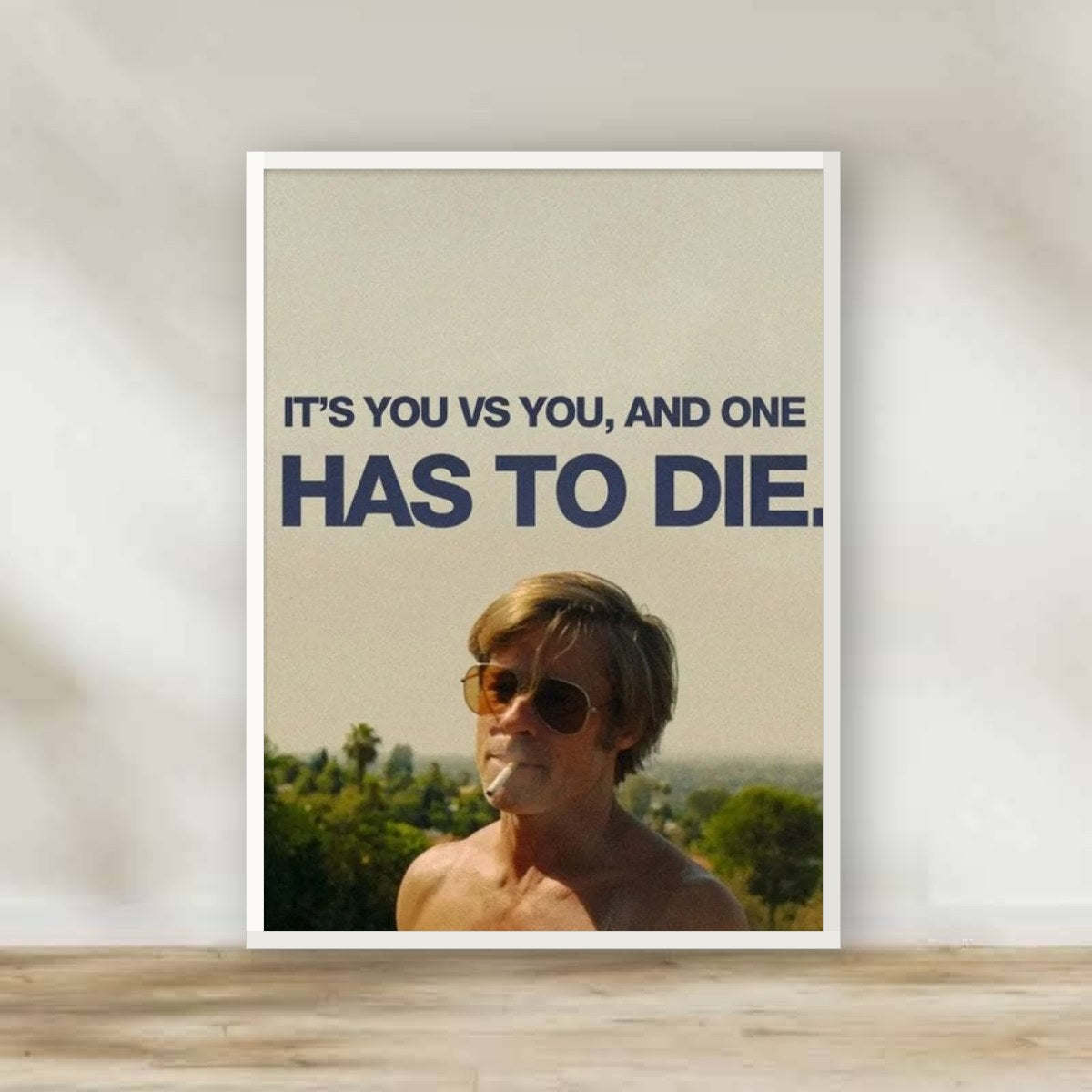 Motivation 26 White Frame – motivational quote wall art | برواز أبيض تحفيزي 26