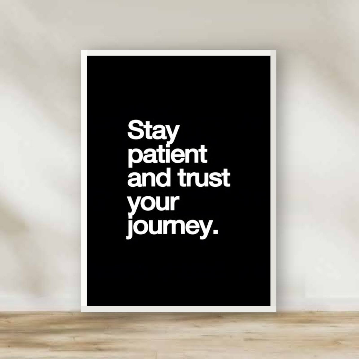 Motivation 3 White Frame – motivational quote wall art | برواز أبيض تحفيزي 3