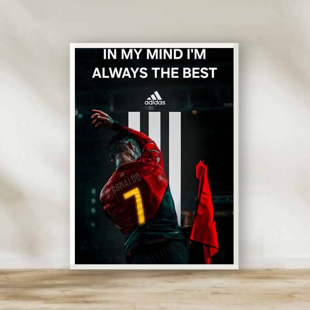 Motivation 8 White Frame – motivational quote wall art | برواز أبيض تحفيزي 8