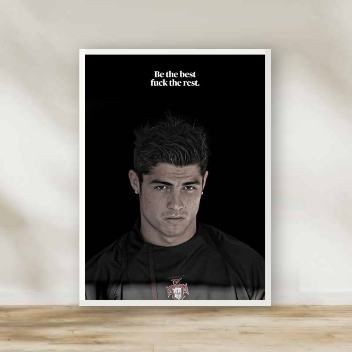 Motivation 9 White Frame – motivational quote wall art | برواز أبيض تحفيزي 9