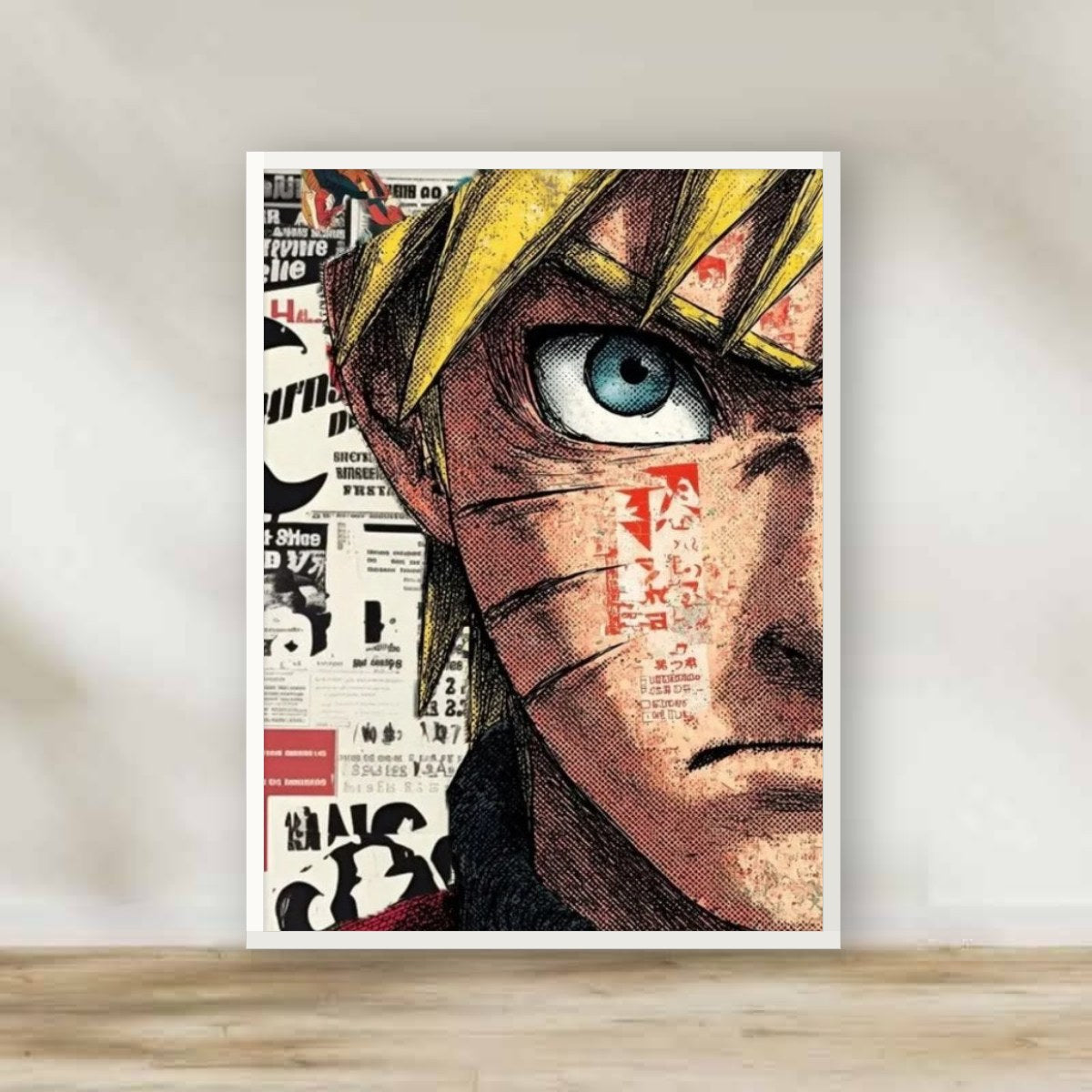 Naruto 2 White Frame – anime wall art | برواز أبيض ناروتو 2