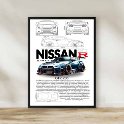 Nissan Frame 5 – car wall art | برواز نيسان 5