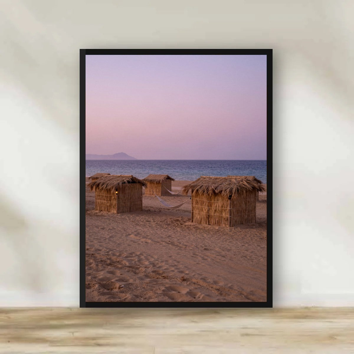 Nuweiba Beach Huts Frame – Sinai & Red Sea photography wall art | برواز عشش نويبع