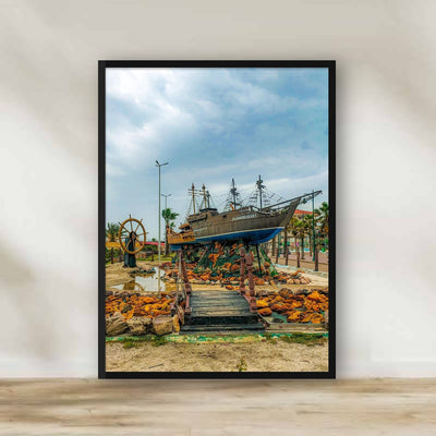 Ras El Bar Ship House Frame – photography wall art | برواز مركب رأس البر