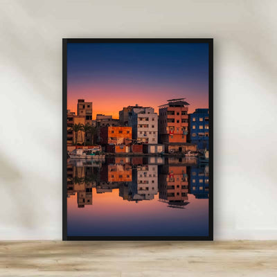 Ras El Bar Sunset Frame – photography wall art | برواز غروب رأس البر