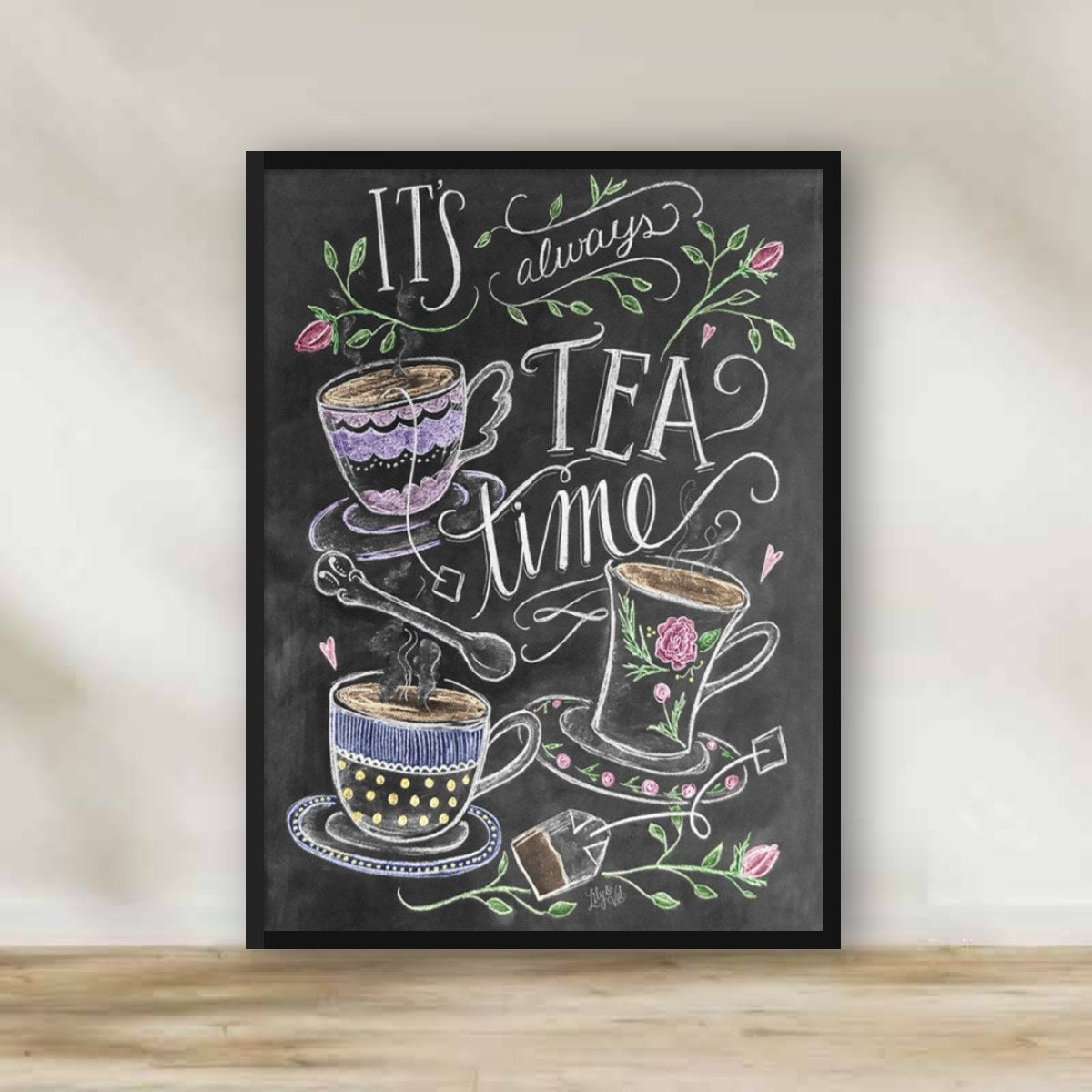 Tea Time Frame – kitchen wall art | برواز "Tea Time"