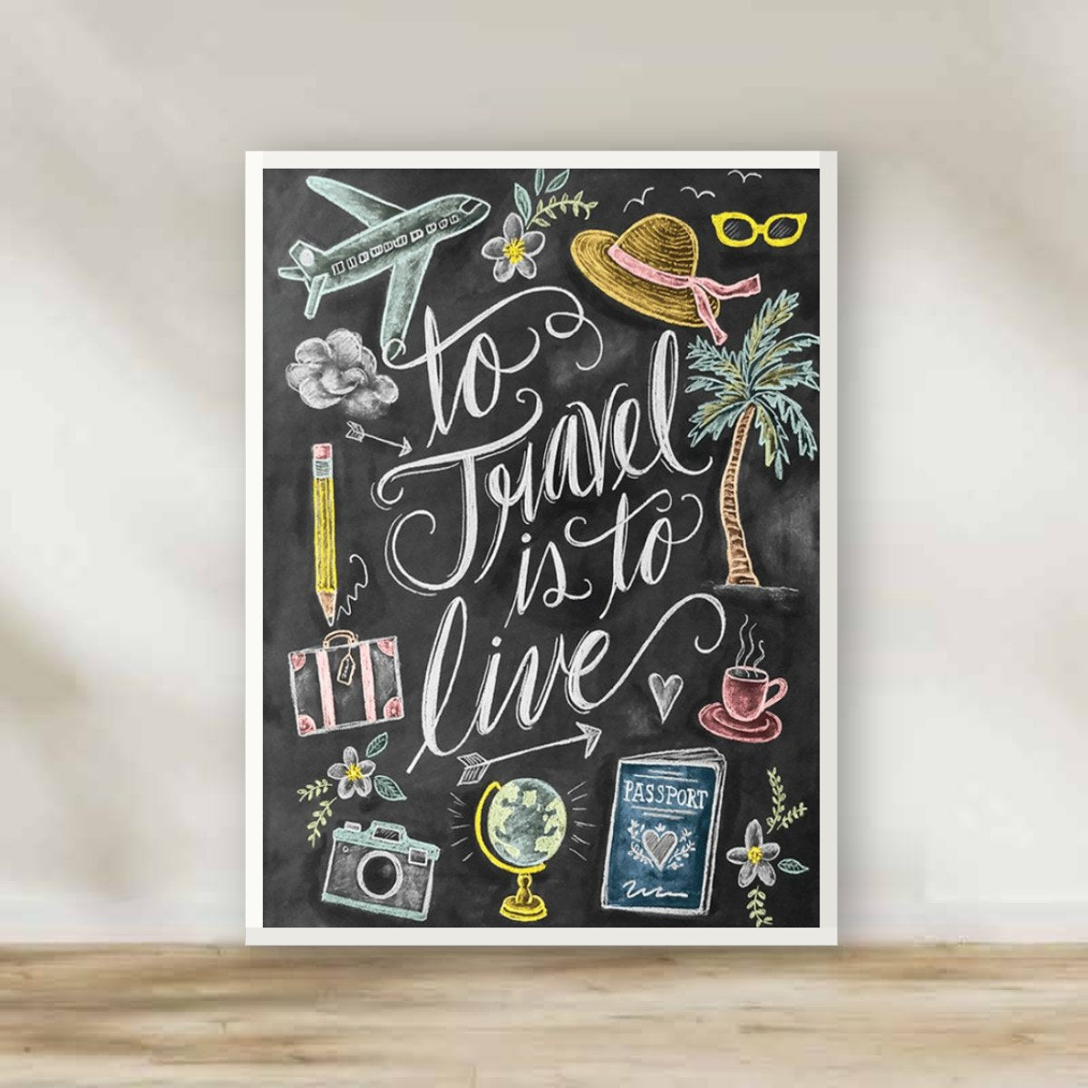 To travel is to live White Frame – gallery wall frame set | برواز أبيض To travel is to live