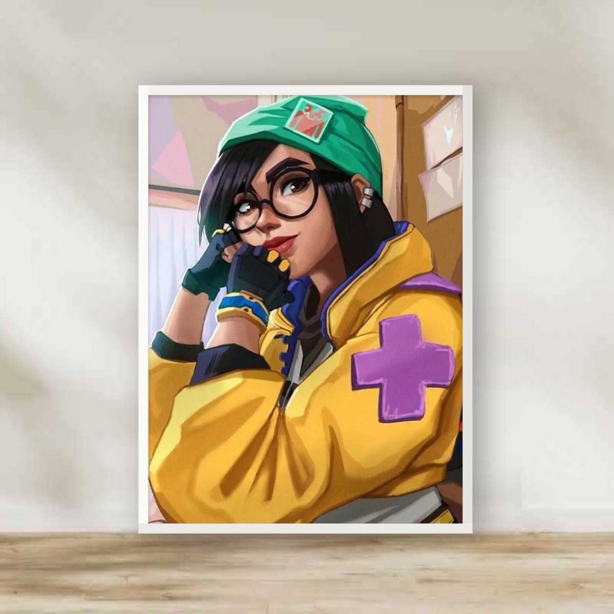 Valorant 1 White Frame – gaming wall art | برواز أبيض فالورانت 1