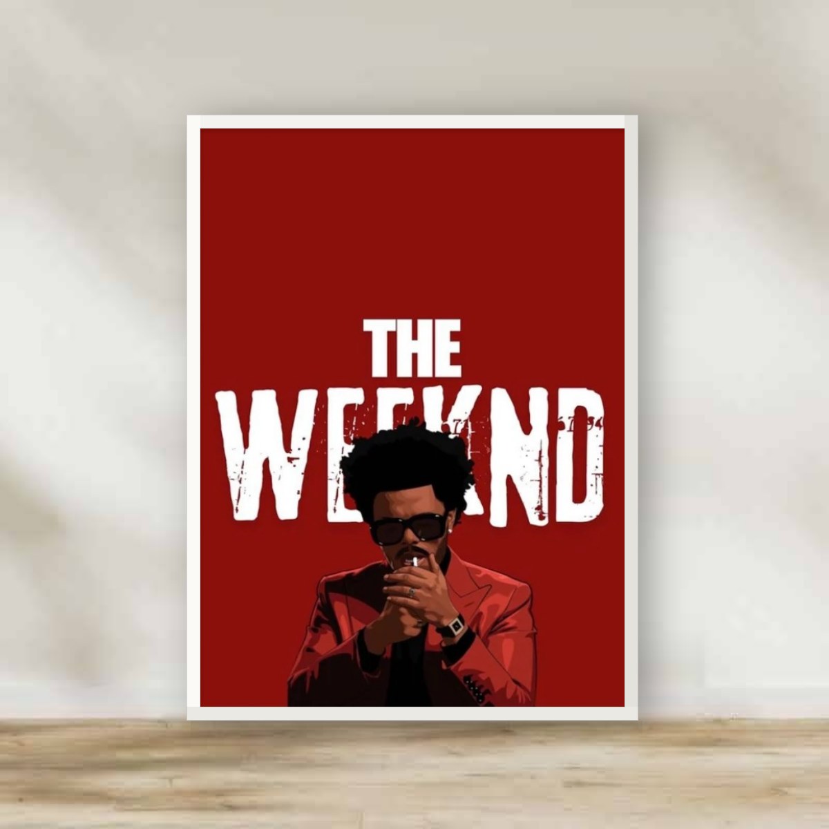 Week End 2 White Frame – music wall art | برواز أبيض ذا ويكند 2