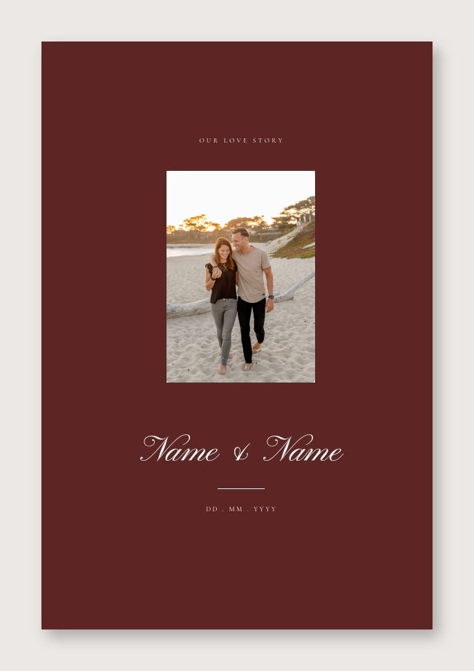 You Won My Heart photobook – page 1 with sample photo
