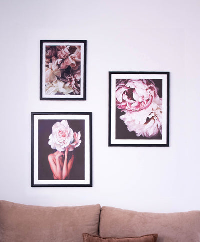 Pink Flower Girls Frame – abstract boho wall art | بنات الزهور الوردية