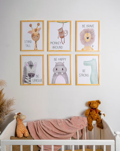 Animals Nursery Set – nursery wall art | طقم حيوانات غرفة الأطفال - الإصدار الأصلي
