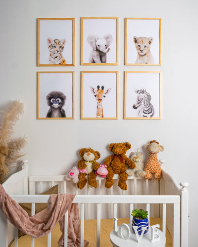 Animals Nursery Set - The Real Deal – nursery wall art | طقم حيوانات غرفة الأطفال - النسخة الواقعية