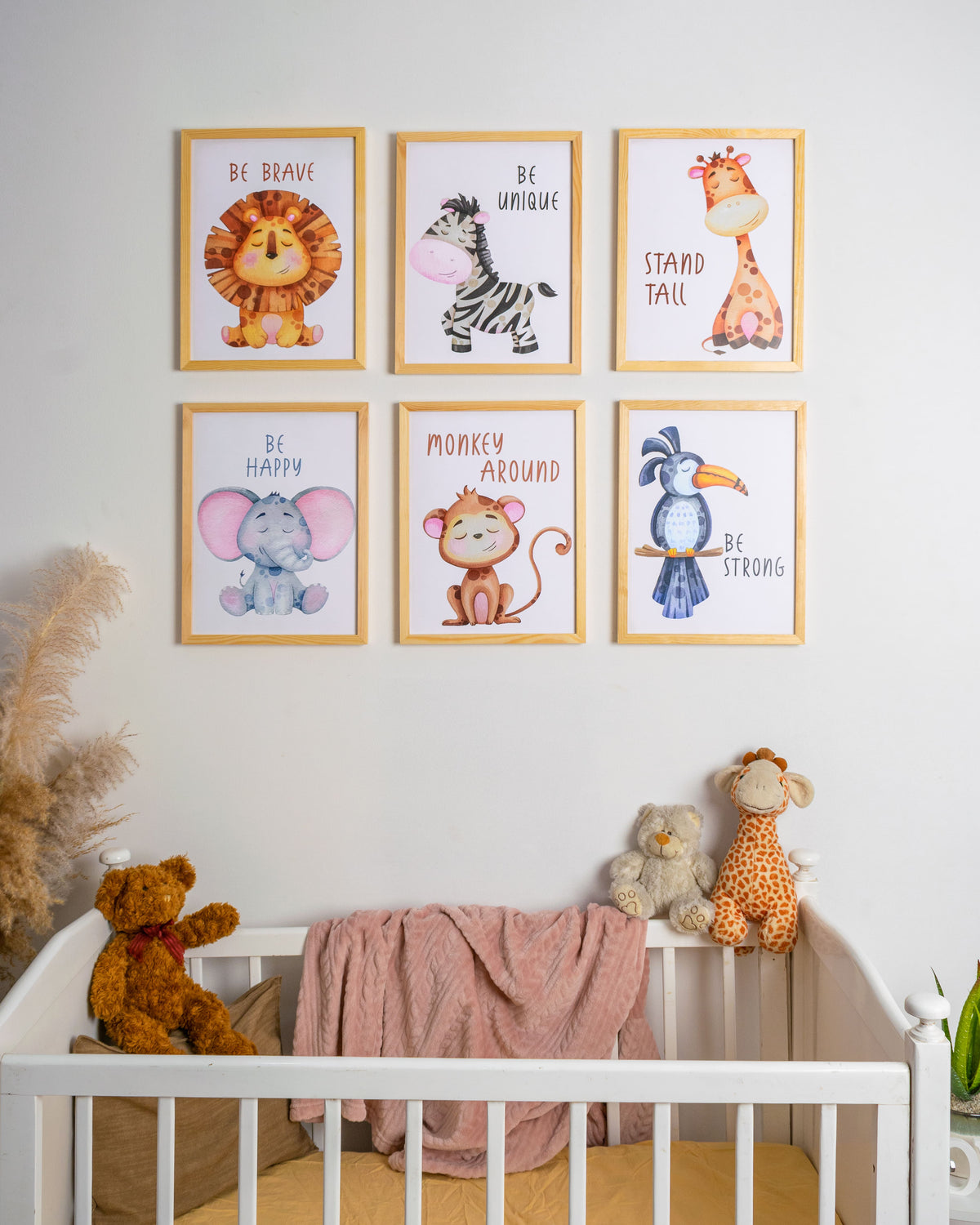 Animals Nursery Set - The Smirky edition – nursery wall art | طقم حيوانات غرفة الأطفال - إصدار الابتسامة الشقية