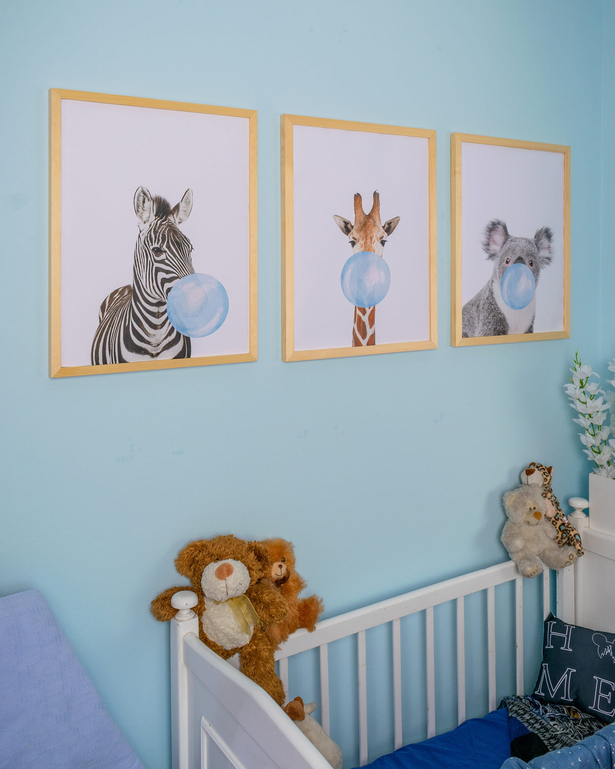 Nursery Set - The Bubble Gum Zoo Animals – nursery wall art, photo 3 | طقم غرفة الأطفال - حيوانات الزوو باللبان