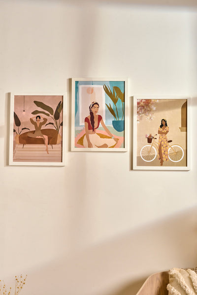 3 Boho Girls Set – nursery wall art | طقم 3 بنات بوهو