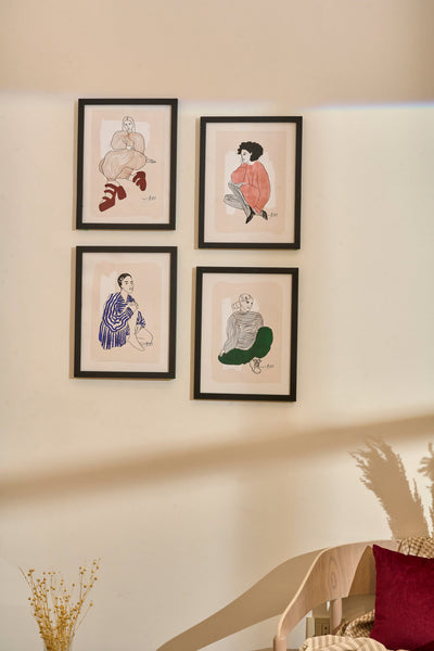 Sit Like a Model Set – gallery wall frame set | طقم اقعدي زي الموديل
