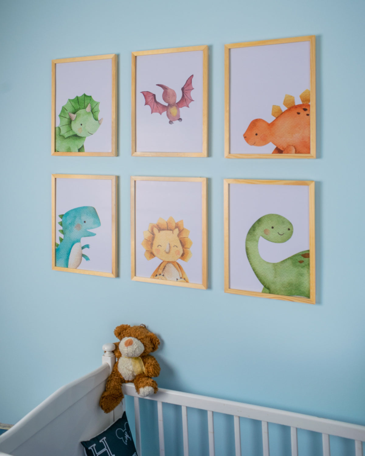 Nursery Set - The Dino Roars – nursery wall art, photo 2 | طقم غرفة الأطفال - زئير الديناصورات