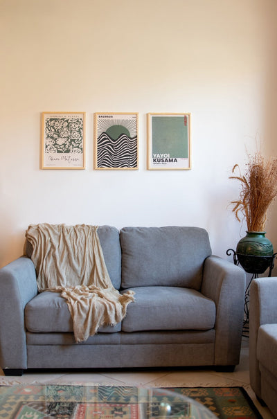 Green Bauhaus Set – abstract boho wall art | طقم باوهاوس الأخضر