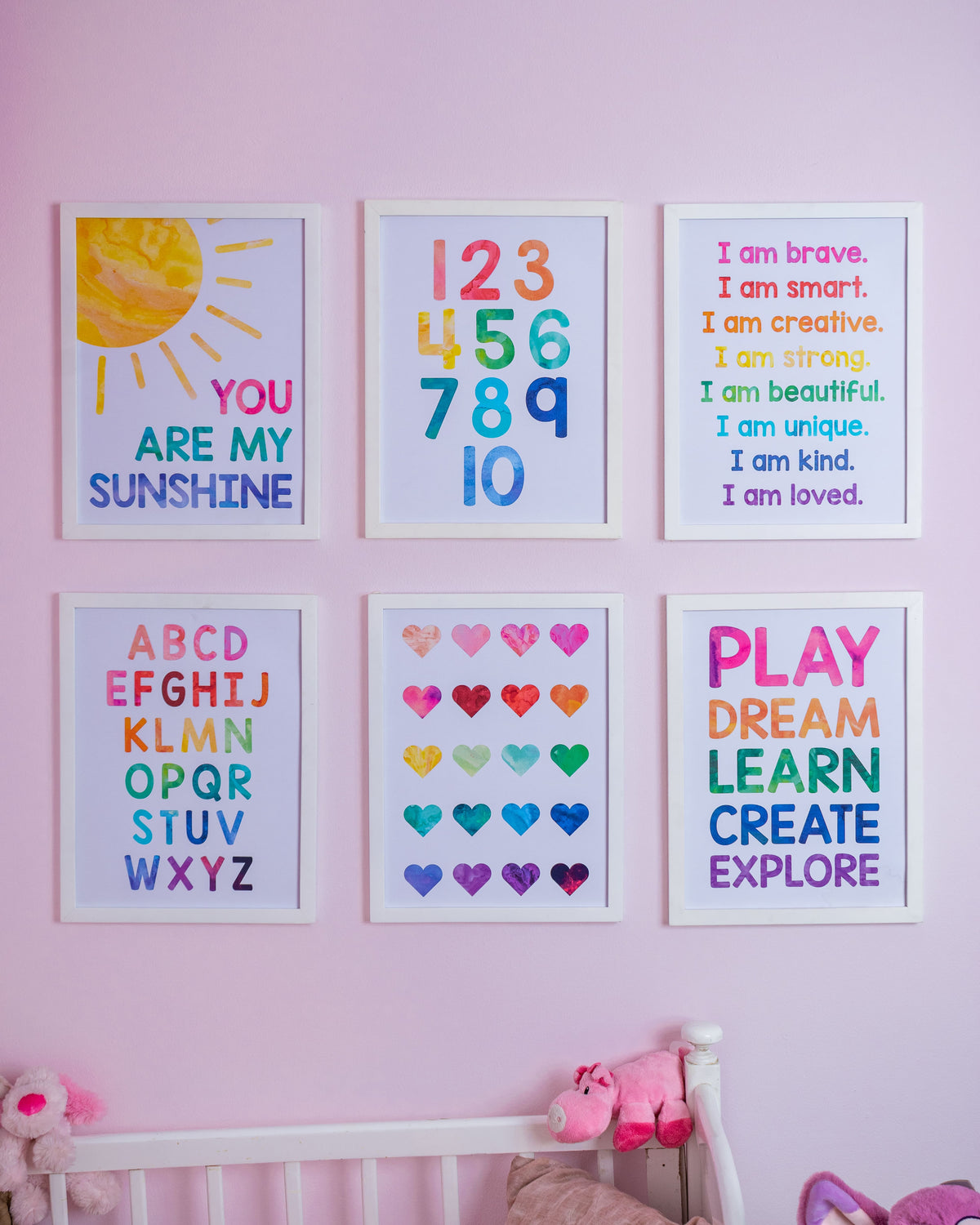 Nursery Set - The Sunshine Dream – nursery wall art | طقم غرفة الأطفال - الحلم المشمس