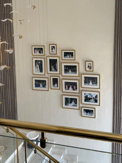 The Hana - Gold Staircase Set – gallery wall frame set | طقم هنا - السلم الذهبي