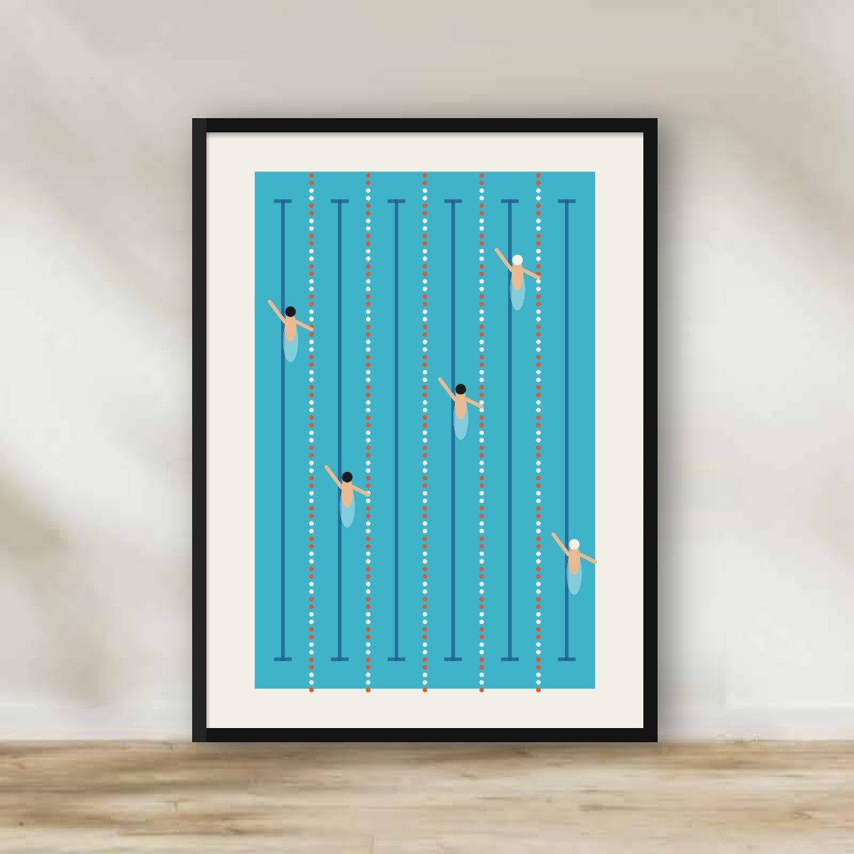 Swimming Pool From Above Frame – sports wall art | برواز حمام سباحة من فوق