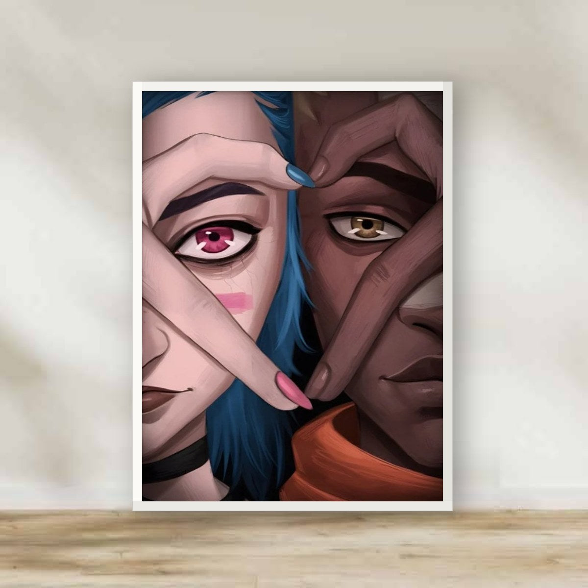 Arcane 3 White Frame – anime wall art | برواز أبيض أركين 3