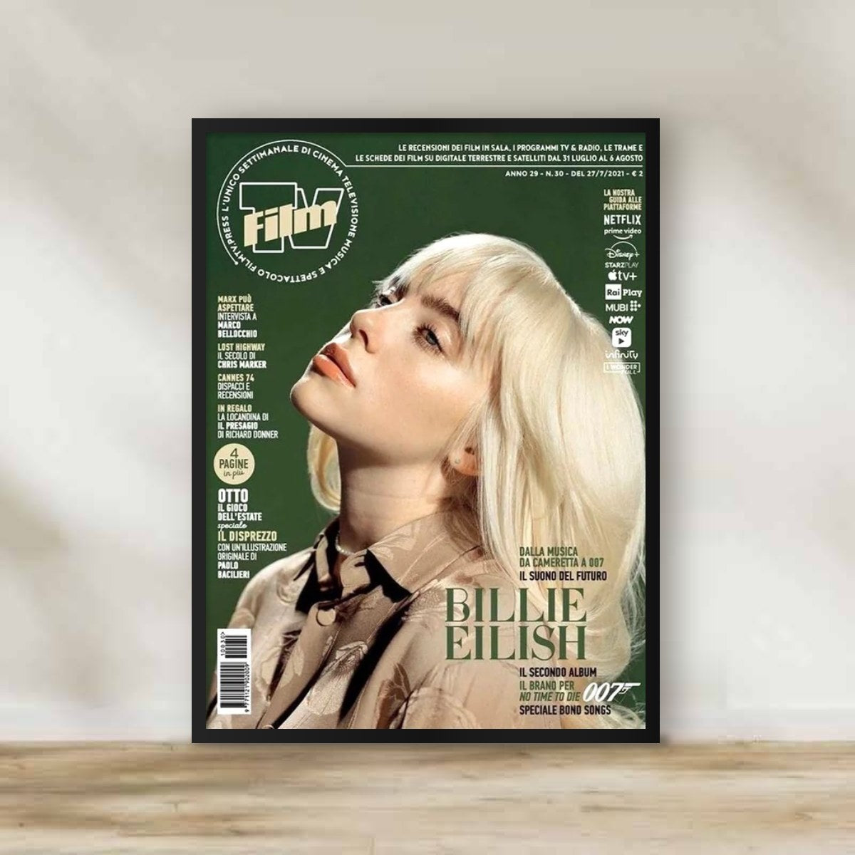 Billie Eilish 3 Frame – music wall art | برواز بيلي أيليش 3