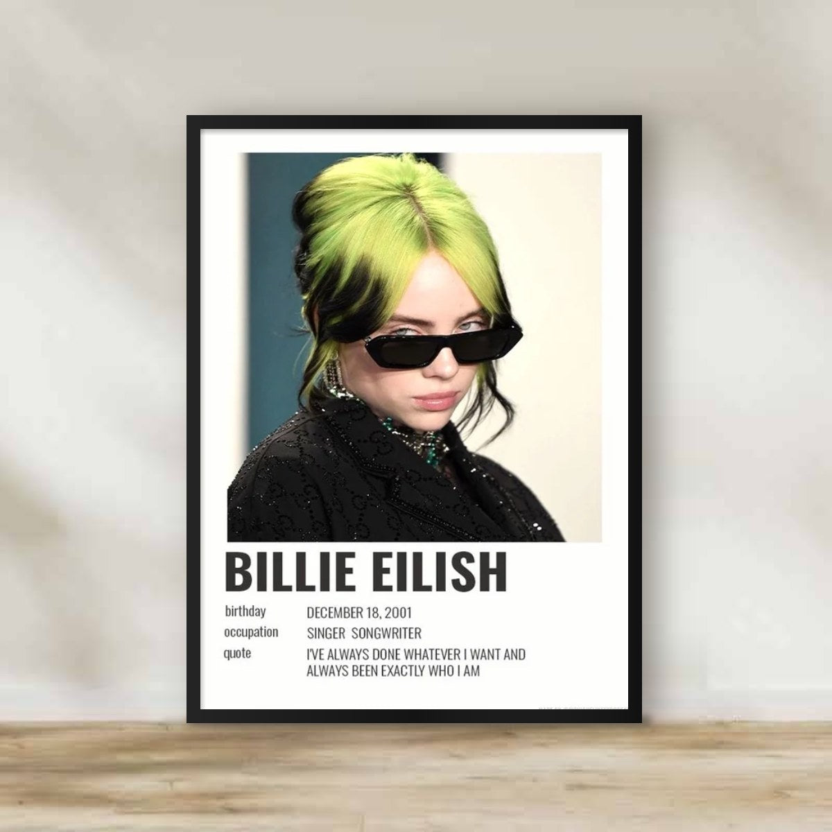 Billie Eilish 7 Frame – music wall art | برواز بيلي أيليش 7