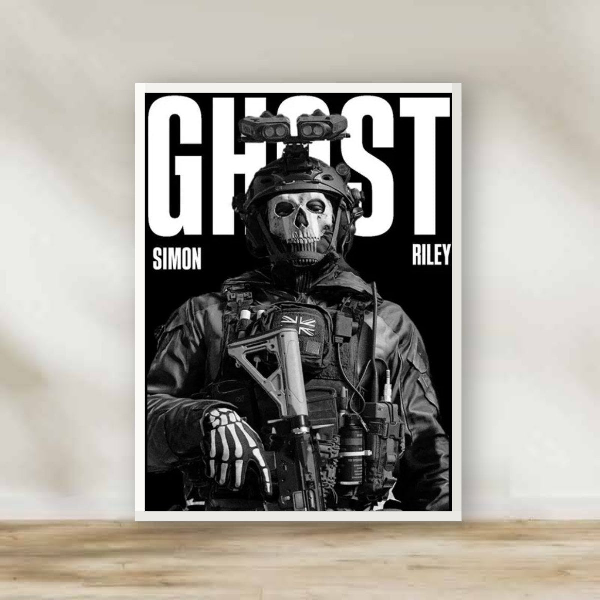 Call of Duty White Frame – gaming wall art | برواز أبيض كول أوف ديوتي
