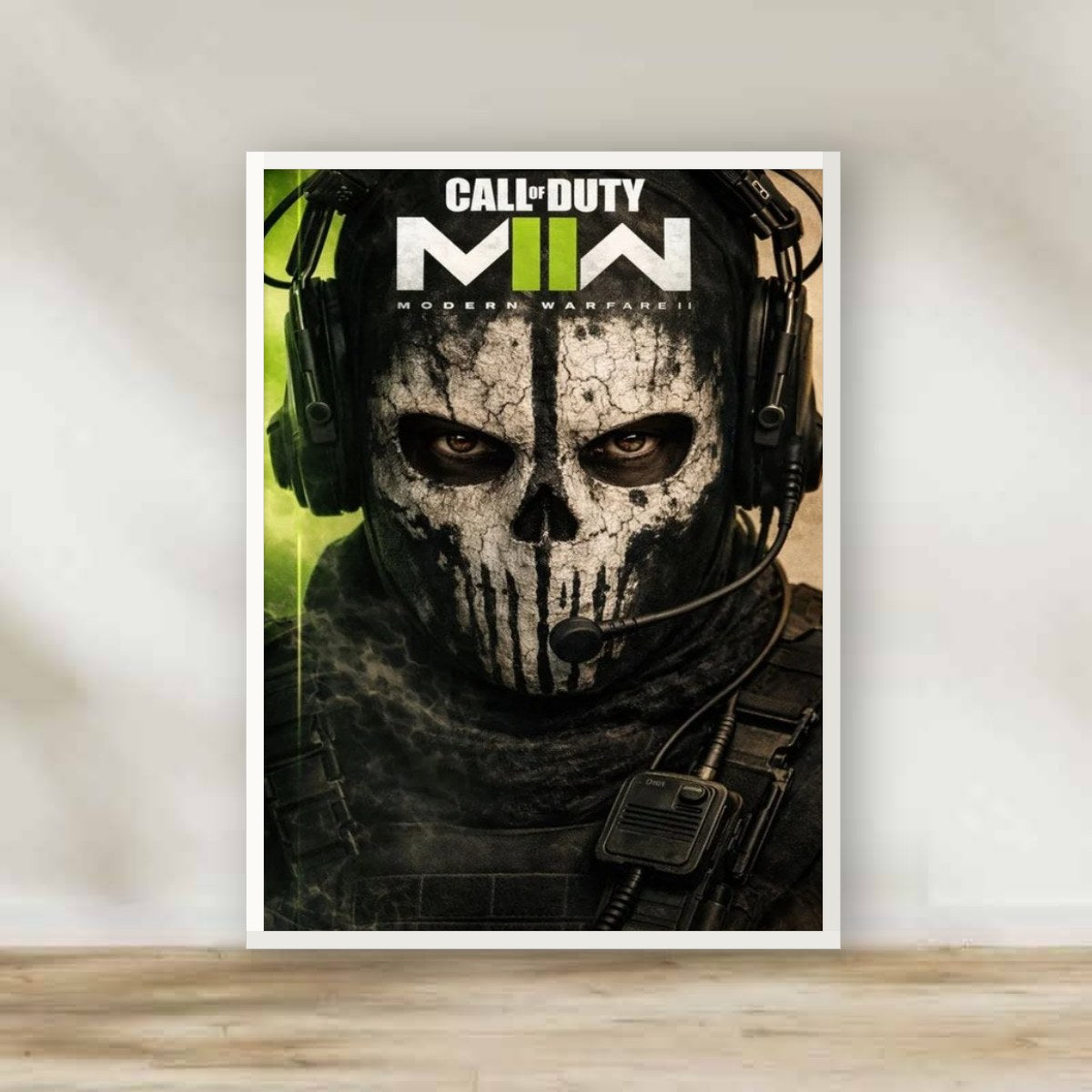 Call of Duty 1 White Frame – gaming wall art | برواز أبيض كول أوف ديوتي 1