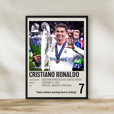 Cristiano Ronaldo 7 Frame – football wall art | برواز كريستيانو رونالدو 7