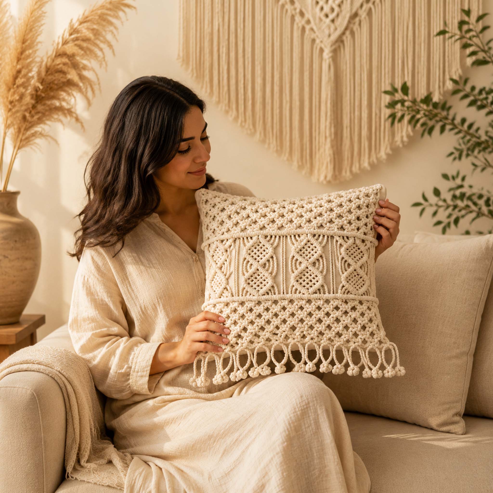 Dalal — Macramé Cushion Cover
