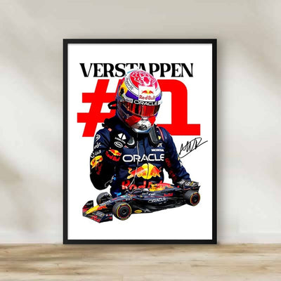 F1 Verstappen 2 Frame – Formula 1 wall art | برواز فيرستابن F1 2