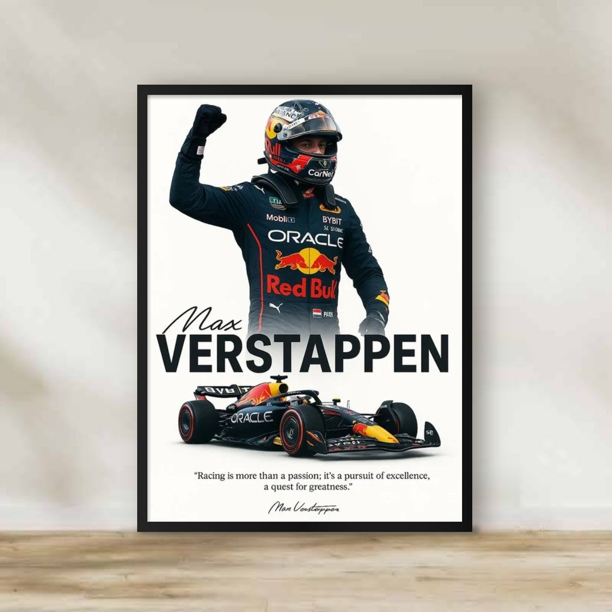 F1 Verstappen 3 Frame – Formula 1 wall art | برواز فيرستابن F1 3