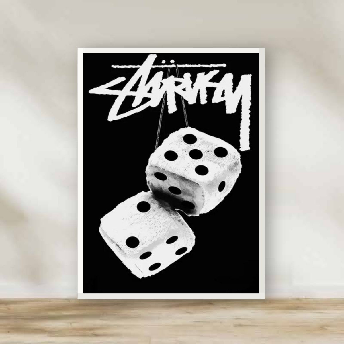 Fancy Frame 14 – black and white wall art | برواز أبيض أبيض وأسود 14 (white frame)