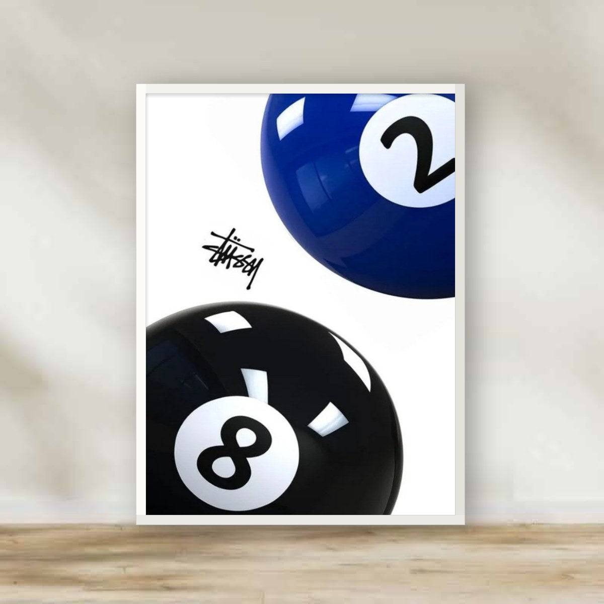 Fancy Frame 17 – black and white wall art | برواز أبيض أبيض وأسود 17 (white frame)