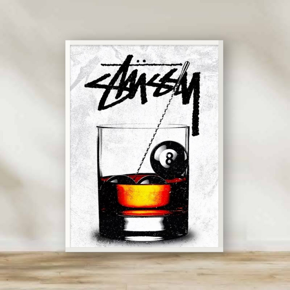 Fancy Frame 18 – black and white wall art | برواز أبيض أبيض وأسود 18 (white frame)