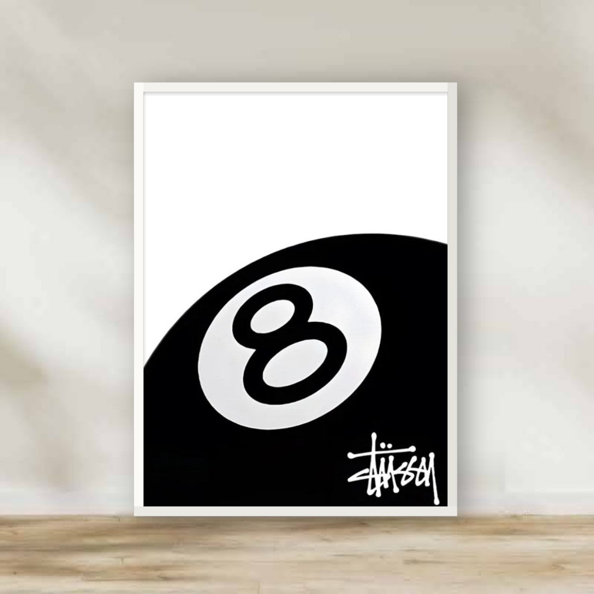 Fancy Frame 9 – black and white wall art | برواز أبيض أبيض وأسود 9 (white frame)