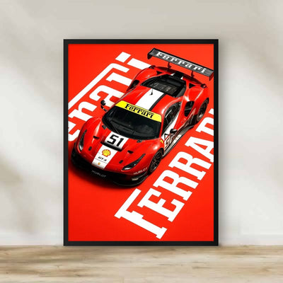 Ferrari Frame 4 – car wall art | برواز فيراري 4