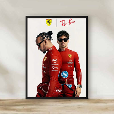 Ferrari F1 Team Frame – Formula 1 wall art | برواز فريق فيراري F1