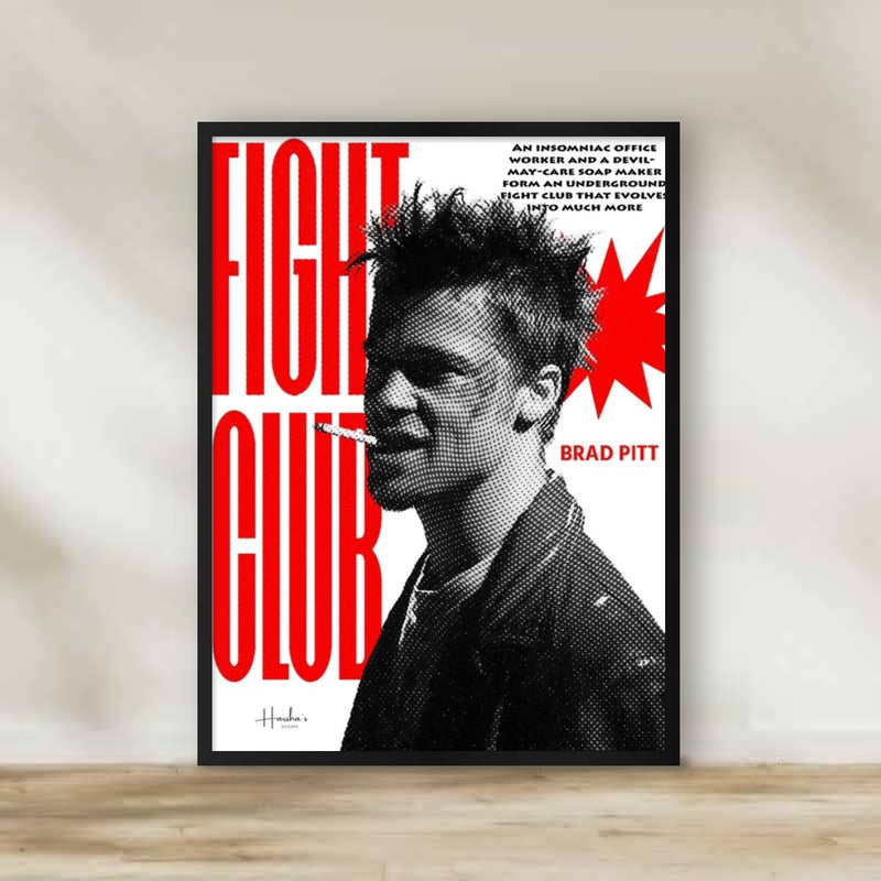 Fight Club 4 Frame – movie poster wall art | برواز فايت كلوب 4